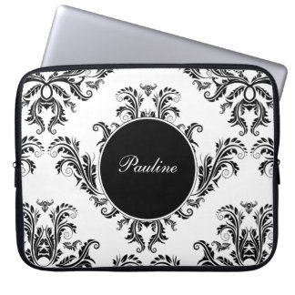Laptop Monogram Sleeves Floral Motif