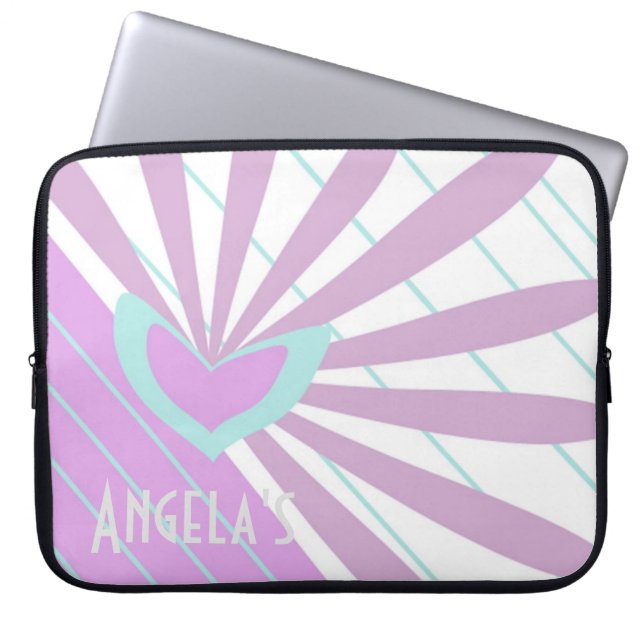 Laptop Pouch w/a Heart Sleeve (Front)