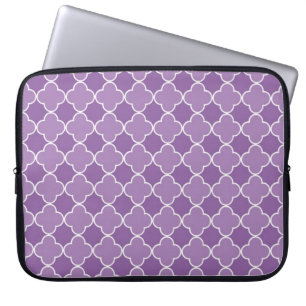Laptop Purple Quatrefoil Pattern Sleeve