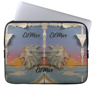 Laptop Sleeve 13" Neoprene Roaring Lion Papcut