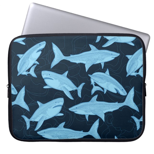 Laptop Sleeve 15" Sharks  (Front)