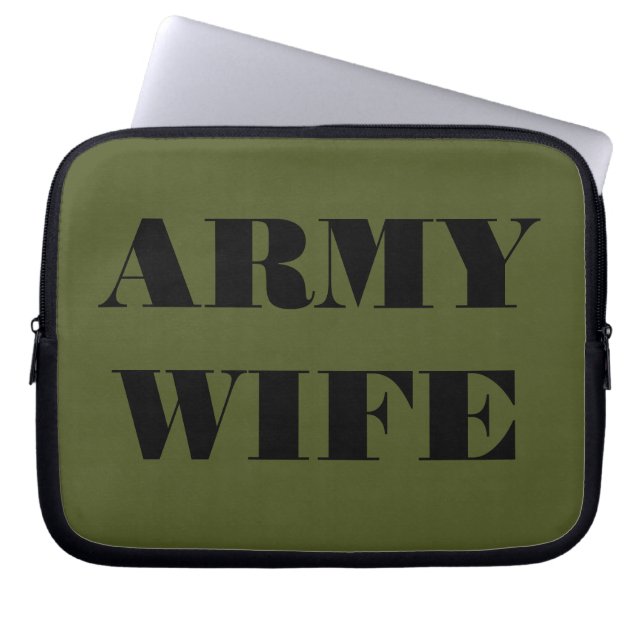 Laptop Sleeve Army Wife (Front)
