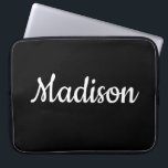 Laptop Sleeve Black<br><div class="desc">Something for everyone offers customised personalised laptop sleeve. This uniquely designed laptop sleeve is appealing and attractive. While you are here already you may want to view other related bathroom items such as, shower curtain liners, soap dispensers, bath mats, bath sets, colourful children’s shower curtains, bath scales, man cave shower...</div>