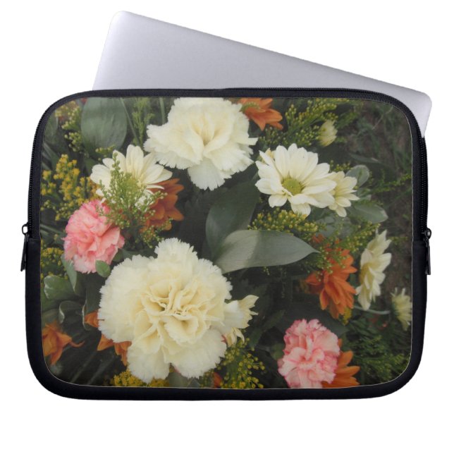 Laptop Sleeve Carnation Bouquet (Front)