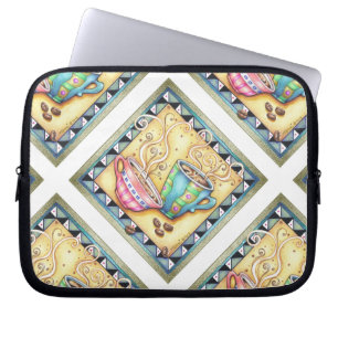 LAPTOP SLEEVE CASE - COOL BEANS! COFFEE ART