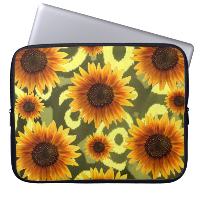 Laptop Sleeve Floral Sunflowers (Front)