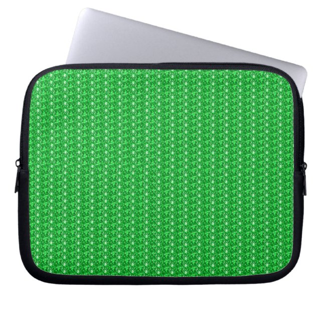 Laptop Sleeve  Green Glitter (Front)