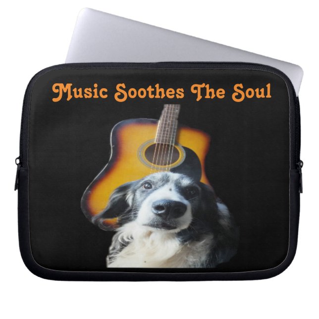 Laptop Sleeve Guitar Dog (Front)