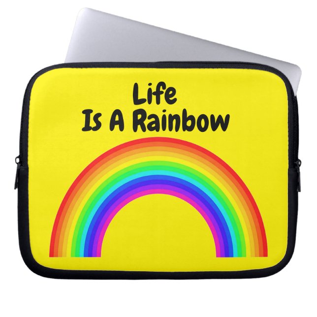 Laptop Sleeve Life Is A Rainbow (Front)
