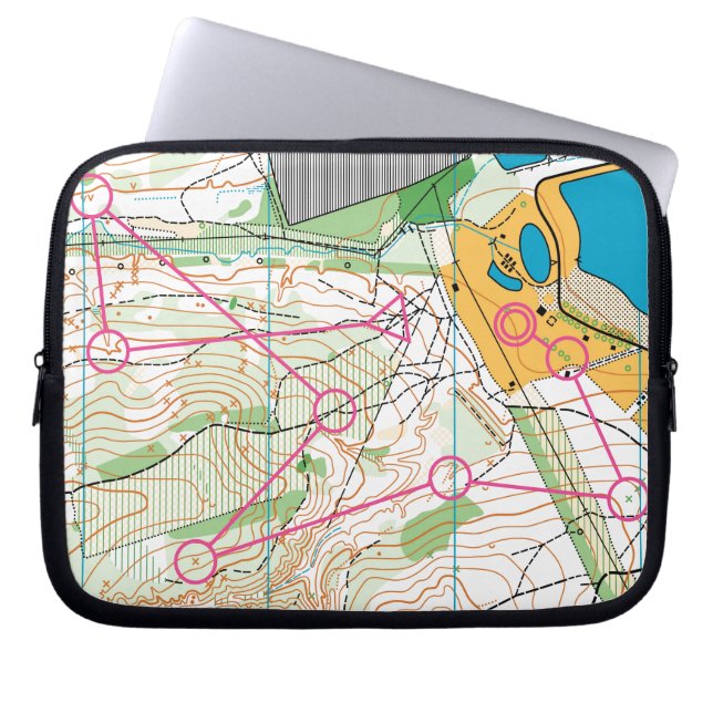 Laptop Sleeve - orienteering map (Front)