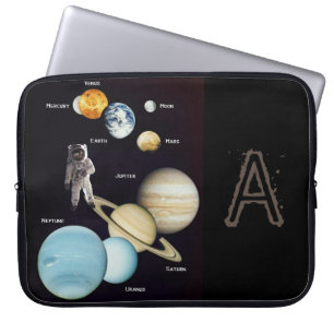 Laptop Sleeve Planets Astronaut