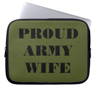 Laptop Sleeve Proud Army Wife