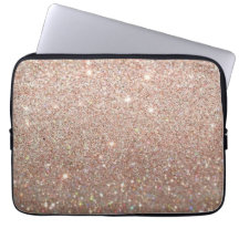 Laptop Sleeve - Rose Gold Glitter