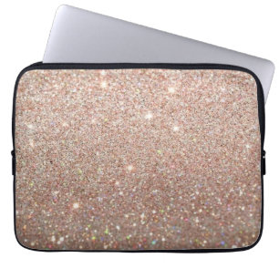 Laptop Sleeve - Rose Gold Glitter