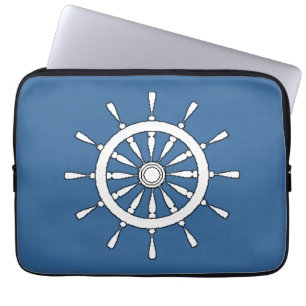 Laptop Sleeve - Ship's Wheel with Name