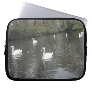 Laptop Sleeve Swans Swimming