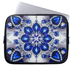 Laptop Sleeve with Blue White Colours Design