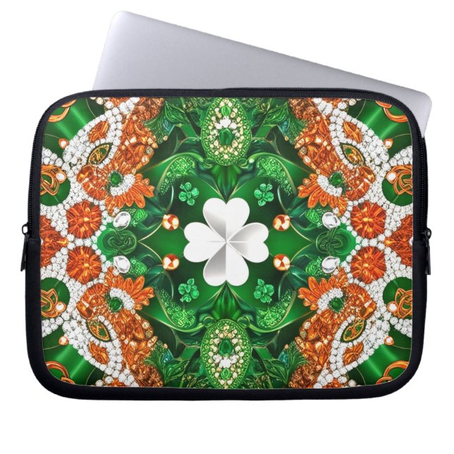 Laptop Sleeve with Ireland Colours Design (Front)