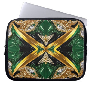 Laptop Sleeve with Jamaican Colours Design