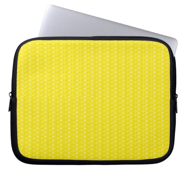 Laptop Sleeve Yellow Glitter (Front)