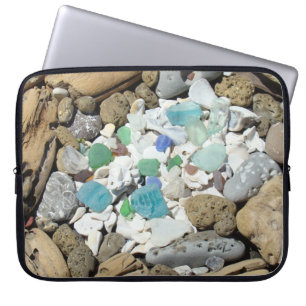 Laptop sleeves quality Beach Sea Glass Fossils