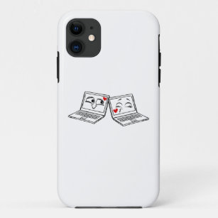 Laptops in Love Online Couples Valentine Soulmate Case-Mate iPhone Case