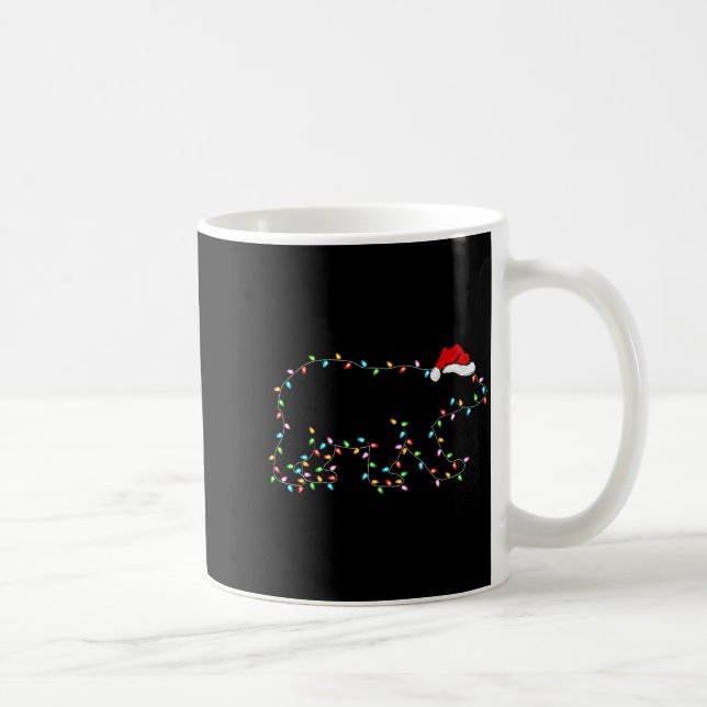 Lar Bear Xmas Lighting Santa Hat Lar Bear Christma Coffee Mug (Right)