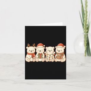 Lar Bears Kids Boys Girls Christmas Lar Bears  Card
