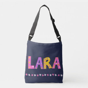 Lara name flowers L monogram Crossbody Bag