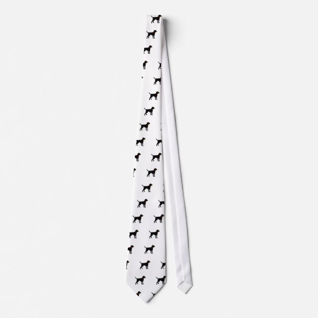 Larador Fetch, Black Lab play ball Tie (Front)