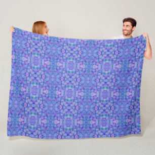 Larage Fleece blanket Lavender Hydrangea pattern