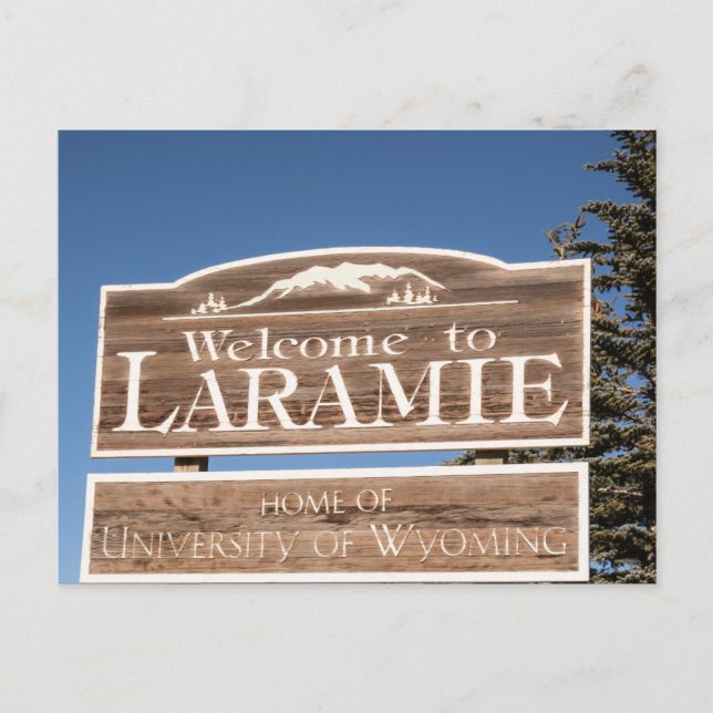Laramie Wyoming Postcard Souvenir Travel (Front)
