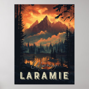 Laramie Wyoming Vintage  Poster