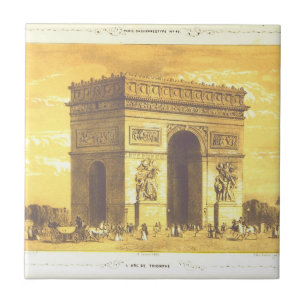L'Arc de Triomphe, Paris 1840 Ceramic Tile