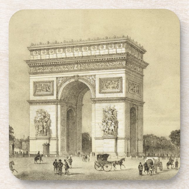 L'Arc de Triomphe, Paris, engraved by Auguste Bry Coaster (Front)