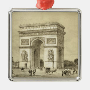 L'Arc de Triomphe, Paris, engraved by Auguste Bry Metal Tree Decoration