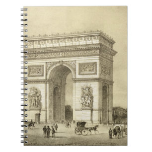 L'Arc de Triomphe, Paris, engraved by Auguste Bry Notebook