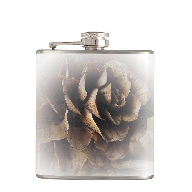 Larch Cone Hip Flask (Front)