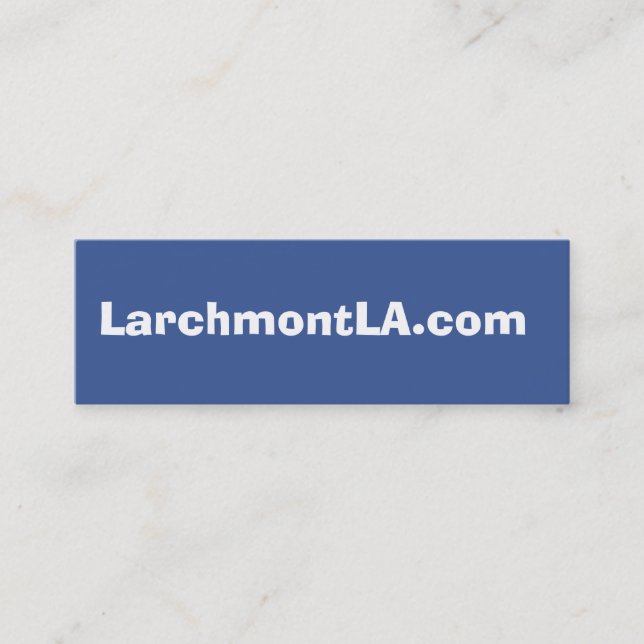 LarchmontLA.com Mini Business Card (Front)