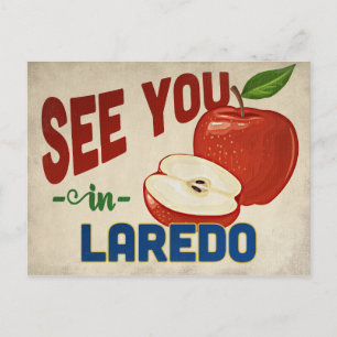 Laredo Texas Apple - Vintage Travel Postcard