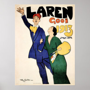 LAREN GOOI Holland 1913 Festival Exposition Advert Poster