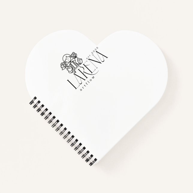 LARENA Artflow – Floral Logo Emblem Notebook (Front)