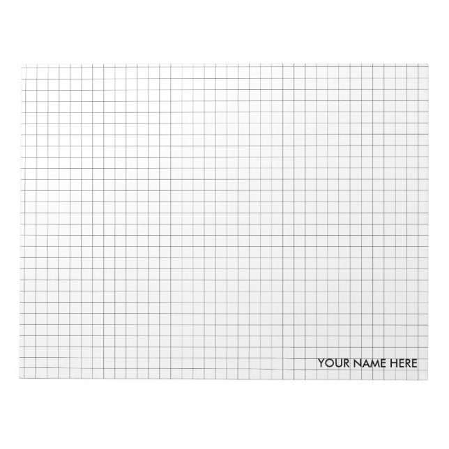 Large 11" x 8.5" Graph Paper Note Pad (Front)