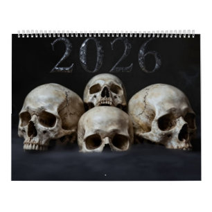 Large 2026 Skull Art Calendar