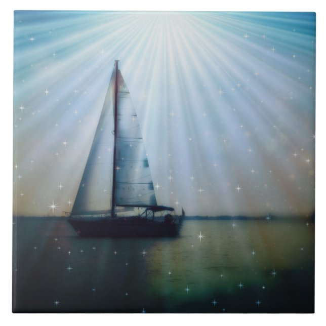 Large (6" X 6") Ceramic Photo Tile (Front)