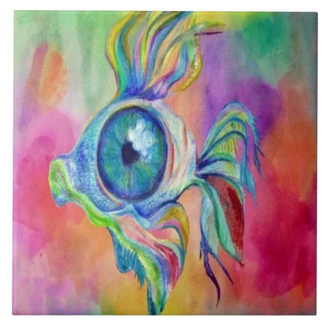 Large (6" X 6") Ceramic Photo Tile Tile (Front)