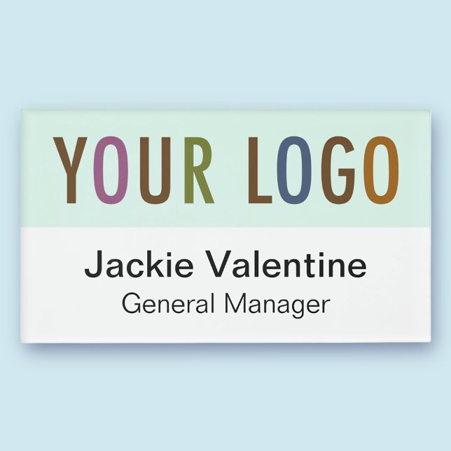 Large Acrylic Magnetic Name Badge Company Logo (MISOOK Large Magnetic Name Tag)
