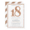 LARGE AGE NUMBER INVITE glam 18 rose gold glitter