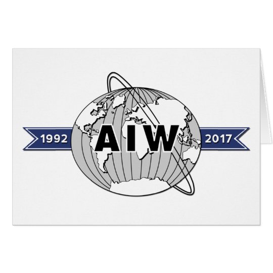 Large AIW 25th Anniversary Logo 5x7 Card