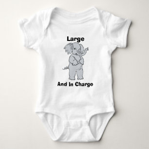 Large And In Charge Sweet Elephant Baby Bodysuit